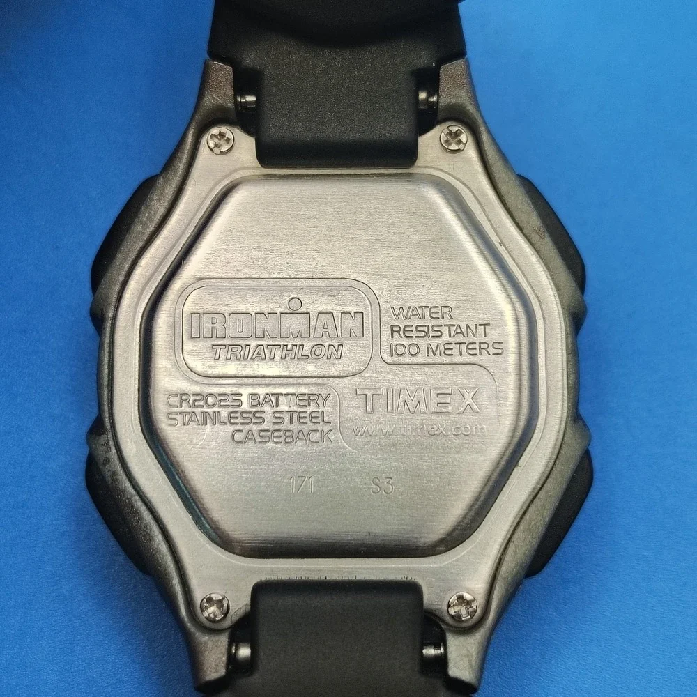 Vintage 2003 Timex Expedition Triathlon Flix 36mm Mens Quartz Sport Watch 100m